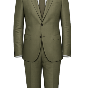 OLIVE COTTON-LINEN SUIT